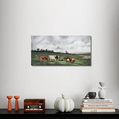 Belmrxne Nature Wall Art Green Wall Decor Posters Aesthetic Canvas Painting Funny Artwork for Living Room Dining Room Kitchen Bathroom and Office Bedroom 12x24 Inch