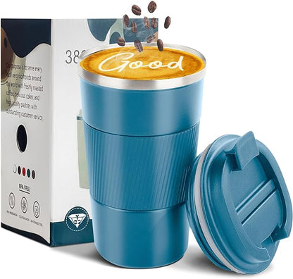 Insulated Travel Coffee Mug, Stainless Steel Coffee Cup by YINBAOGE
