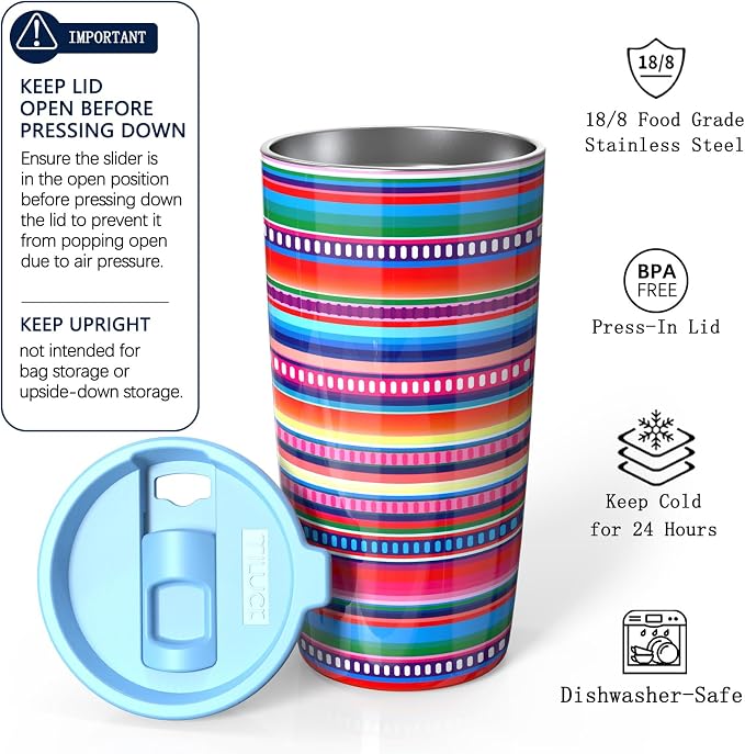TILUCK 20 oz Insulated Coffee Tumbler - Image 2