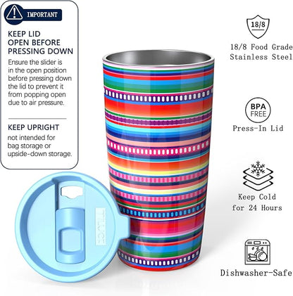 TILUCK 20 oz Insulated Coffee Tumbler - Image 2