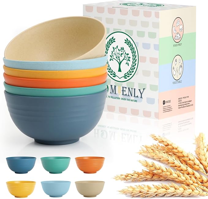 Wheat Straw Bowls Unbreakable Cereal Bowls by HOMIENLY