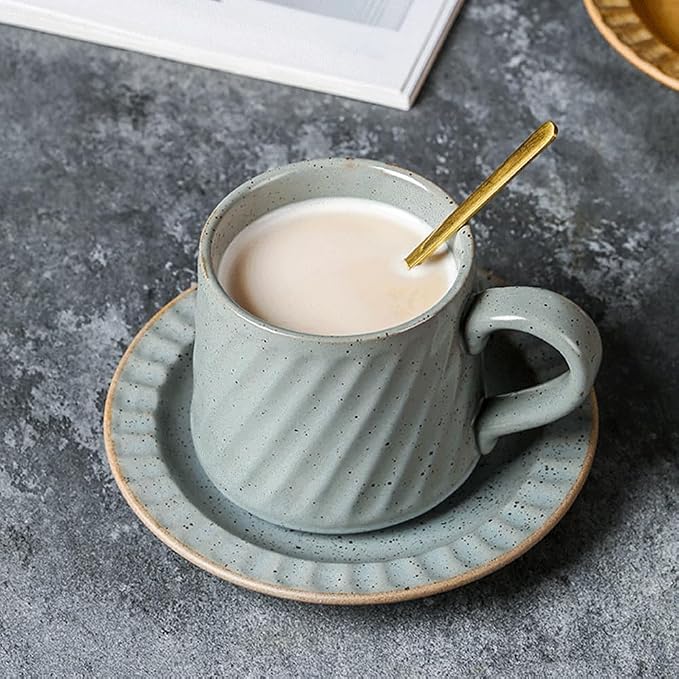 Vintage Ceramic Tea Cup and Saucer Set - Image 3