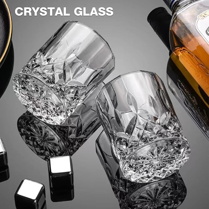 Qipecedm® Old Fashioned Whiskey Glasses, Barware - Image 3