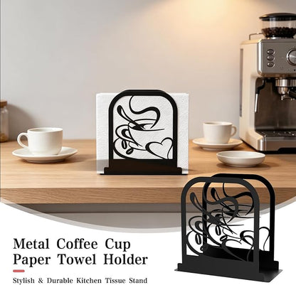 Modern Standing Napkin Holder for table, Coffee time Theme Style Napkin Holder - Image 2
