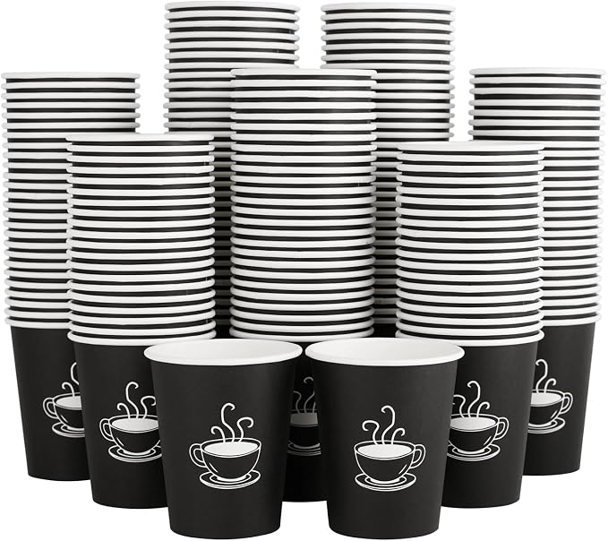 TV TOPVALUE 8 oz Paper Coffee Cups, Drink Dispensers by TVTOPVALUE