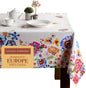 Maison d' Hermine Table Cloth Rectangle Table 100% Cotton 70 x 108 Inches Tablecloth Reusable Decorative for Dining Room Farmhouse Valentines Day Decorations Spring Summer- Happy Florals - High Summer