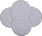 4 Pack Woven Placemats, 13.8 inches Round Plate Chargers Grey Thick Placemat Set Cotton Rope Braided Tablemats Rattan Mats Rustic Weave Placemats for Table Decoration