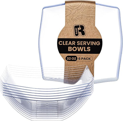 R-kay 6 Pack Square Plastic Serving Bowls by R-KAY