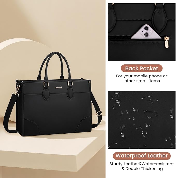 LOVEVOOK Laptop Bag for Women 15.6 lnch, Waterproof Laptops Tote Bags for Womens - Image 5