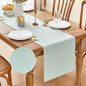 YATOJUZI Light Mint Green Table Runner Seasonal Spring Summer Kitchen Dining by YATOJUZI