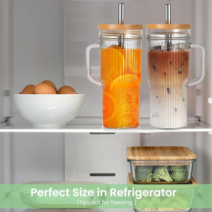 Birity 24oz Ribbed Glass Cup - Image 5