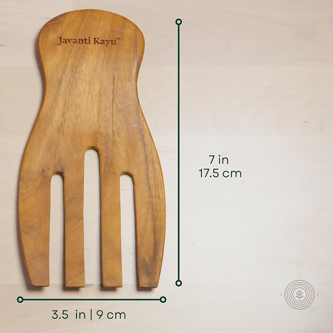 Teak Wooden Salad Hands – Premium Handmade Salad Servers & Stirrers – Solid - Image 4