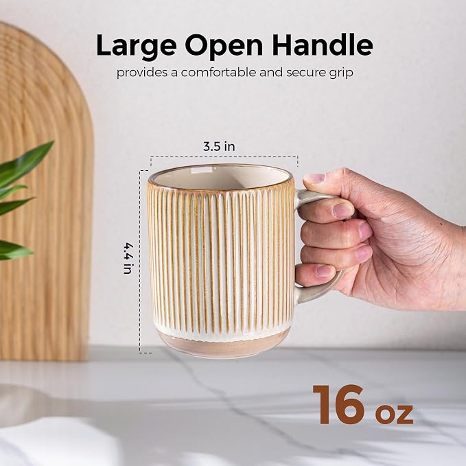 GBhome Coffee Mugs Set of 6, 16 oz Coffee Cups - Image 3