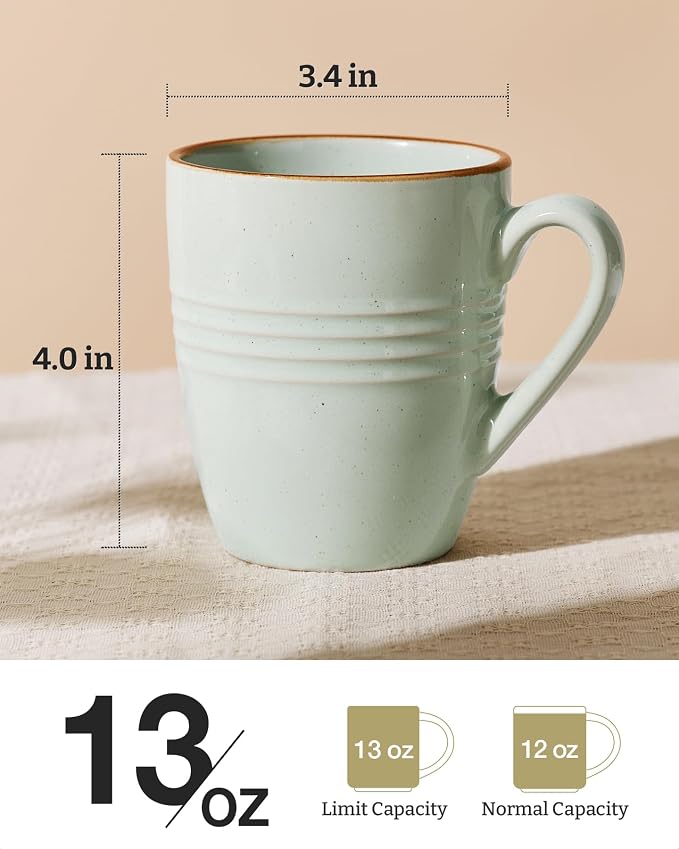 famiware Jupiter Coffee Mugs Set of 4, 13oz Coffee Mug, Microwave and - Image 4