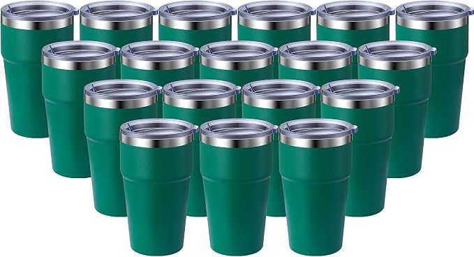MEWAY 16oz Tumbler Double Wall Vacuum Insulated Travel Mug Bulk, Stainless by MEWAY