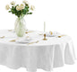 Newbridge Barcelona Luxury Damask Fabric Tablecloth, 60” Wide x 120” Oval by HomeBargainsPlus