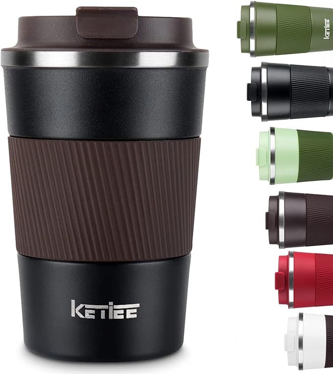 KETIEE Travel Mug, 12oz Insulated Coffee Cup by KETIEE