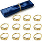 12Pcs Gold Infinity Knot Napkin Rings, Metal Decorative Napkin Holders by SHUOGUO