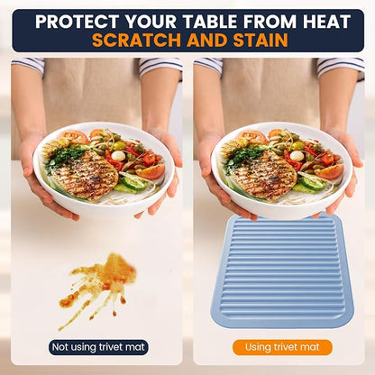 Silicone Trivet Mats 4 Heat Resistant Pot Holders Multipurpose Non-Slip Hot Pads - Image 5