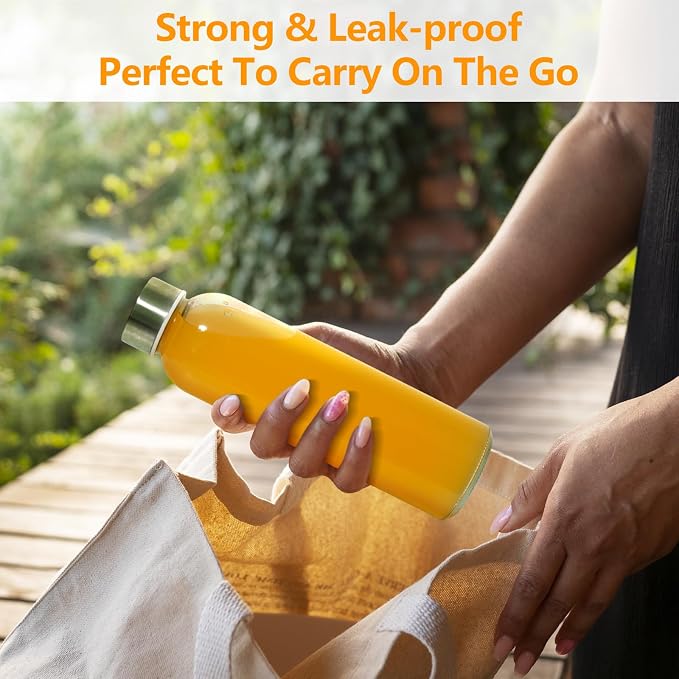Zukro 18 oz Glass Water Bottles - Image 8