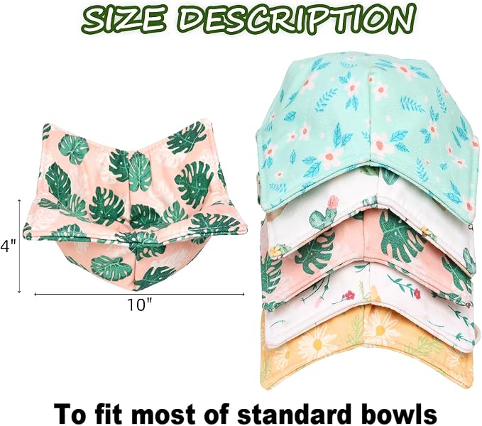 Cotton Microwavable Bowl Cozy, Microwave-Safe Hot Bowl Holders, Soup bowl Cozy - Image 2