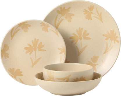 Gibson Home Admiral Hall Plates and Bowls Set, 16-Piece Floral Dinnerware Set - Image 8