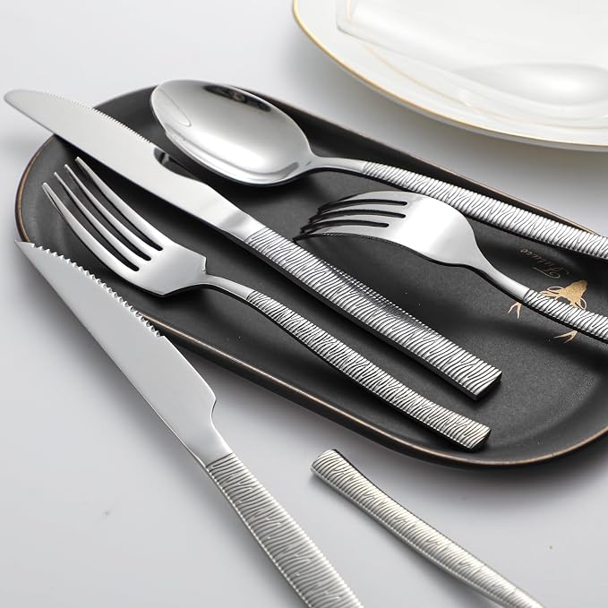48-Piece Silverware Set, Stainless Steel Flatware Set - Image 5