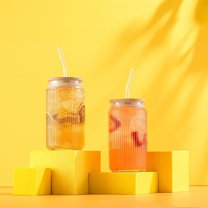 JoyJolt Fluted Glass Tumblers - Image 8