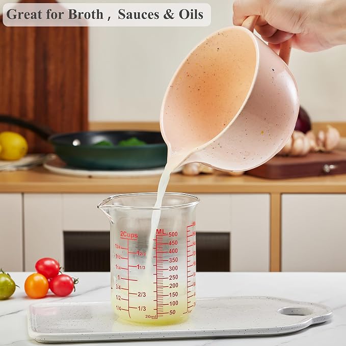 Ackers BORO3.3 High Borosilicate Glass Measuring Cup, Handleless Beaker - Image 5