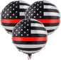 Thin Red Line Balloons-3 Pack-18 Inch-Firefighter EMT Mylar-Havercamp | Set of by Havercamp