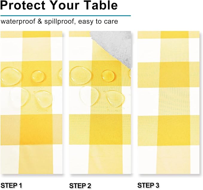 Checkered Tablecloth Square, 70 x 70 Inch - Image 3