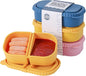 3 Pack Silicone Reusable Snack Containers - 8 oz Double Compartment Snackle Box by LOROTOCO