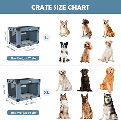36 Inch Portable Travel Dog Crate Blue - Image 6
