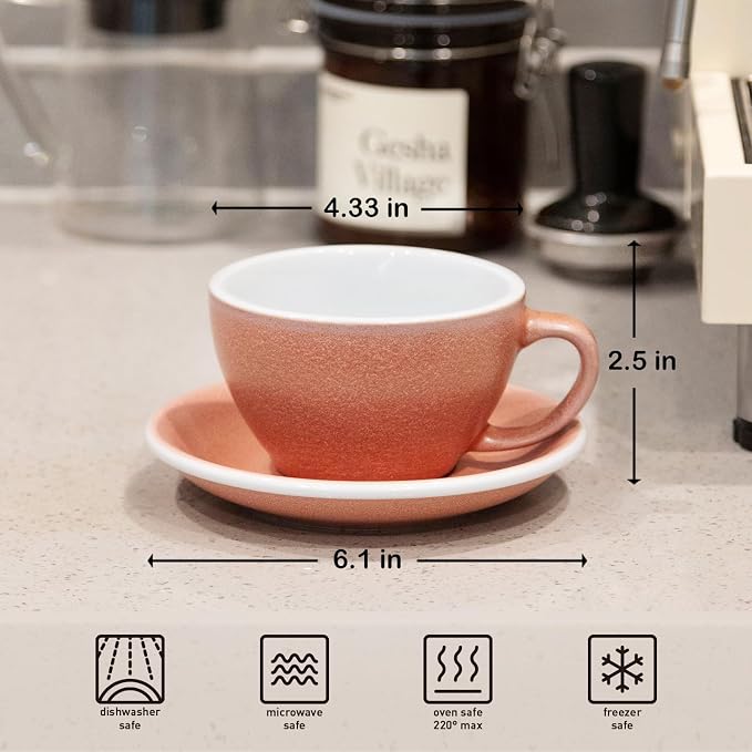 Loveramics Matt Cappuccino Cup, 10 oz Ceramic Latte Art Mug - Image 2