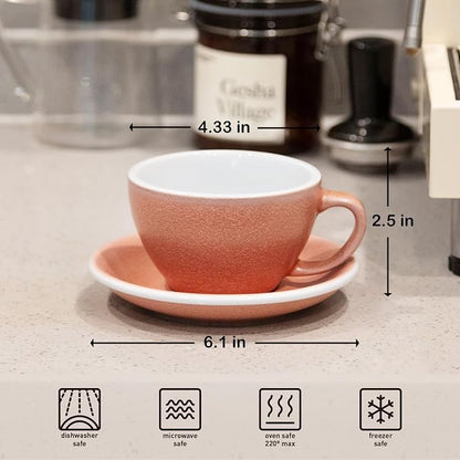 Loveramics Matt Cappuccino Cup, 10 oz Ceramic Latte Art Mug - Image 2
