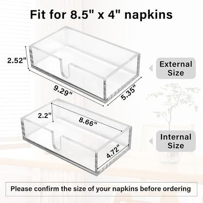 LotFancy Napkin Holder, Acrylic Napkin Holder - Image 2