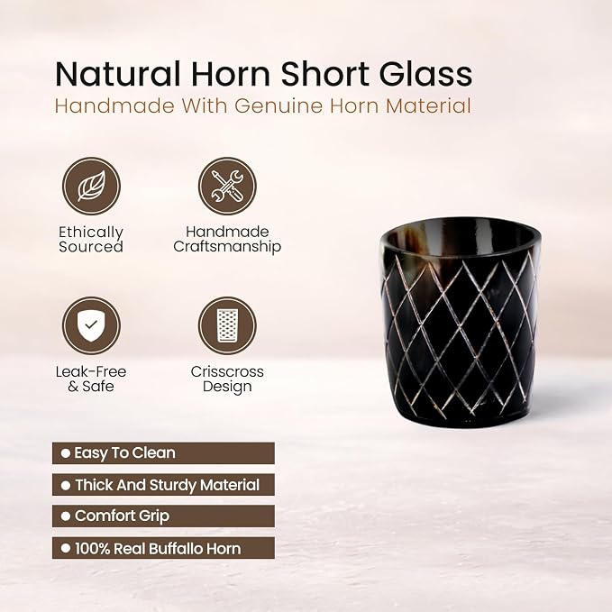 Handicrafts Home Viking Horn Shot Glasses Set of 12, Rustic Viking Drinkware - Image 2