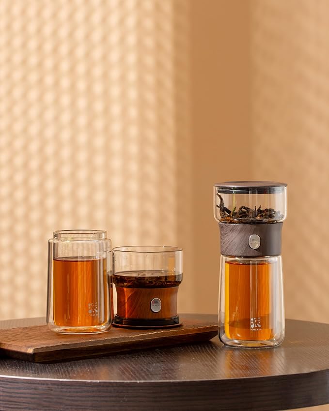 ZENS Glass Infuser Teapot, One Touch Tea Maker - Image 8