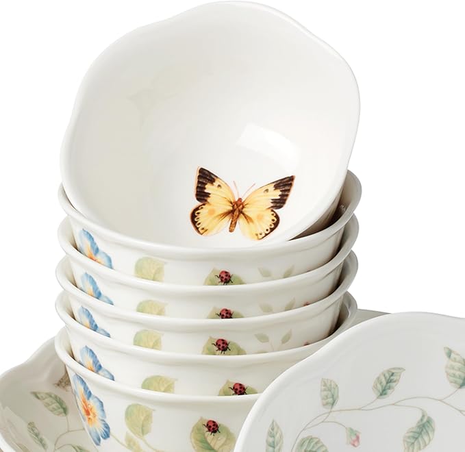 Lenox Butterfly Meadow Porcelain 24-Piece Variety Bowl Set - Image 2