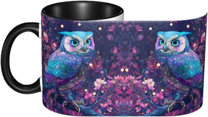 FyLybois Owl Coffee Mug 11 Ounce Mugs Ceramic Tea Cup Drinking Water Cups | - Image 4