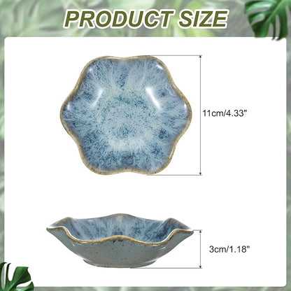 uxcell 1Pcs Ceramics Jewelry Plate, Lotus Leaf Shape Key Holder Bowl for Entryway Table Decor Small Ring Tray Dish Gift for Women Girlfriend, Cold Ash