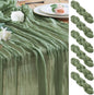 Cheesecloth Table Runner Sage Green 10FT Boho Gauze, 6 Pack | 120 Inch Cheese by Wokceer