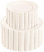100pcs Ivory Plastic Plates Fancy Scalloped Plates by supernal