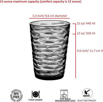 14-ounce and 20-ounce Plastic Tumblers, Acrylic Drinking Glasses, Shatter-Proof - Image 2