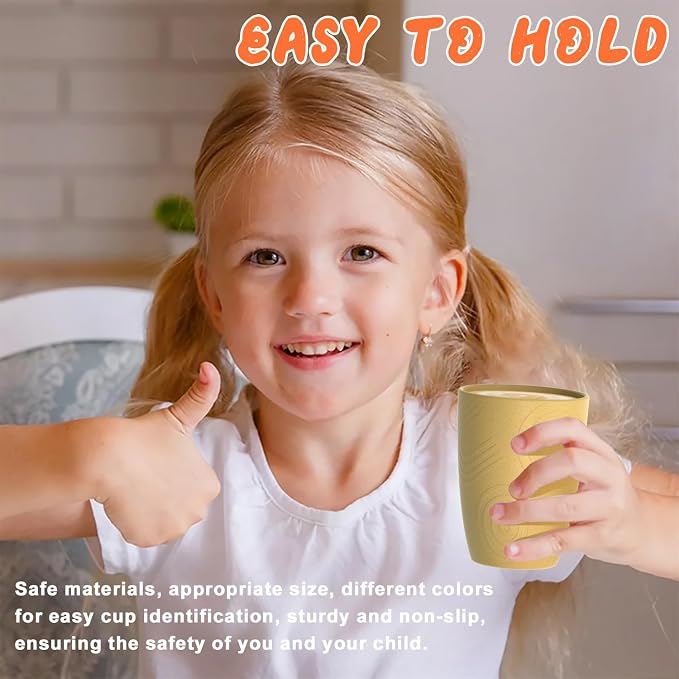 Homienly Plastic Cups Alternative Wheat Straw Drinking Glasses 4-Pack | 12 oz - Image 6