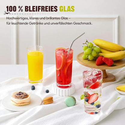 Highball Glasses Set of 12, 16oz Tall Drinking Glasses, Water Glass - Image 2