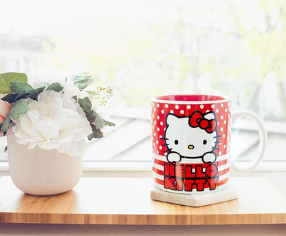 Silver Buffalo Sanrio Hello Kitty Red White Polka Dot, Ceramic Mug, 20oz | 0.59 - Image 7