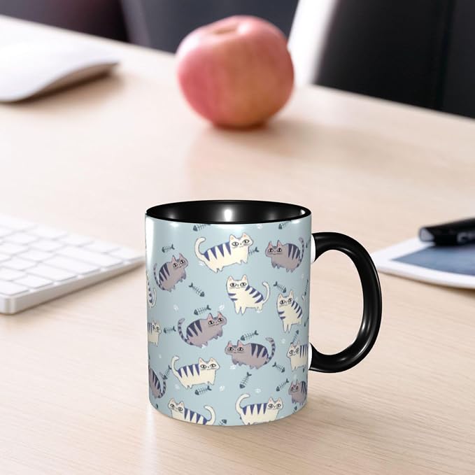 Yrebyou Cats Coffee Mug 11oz Ceramic Cup - Image 7