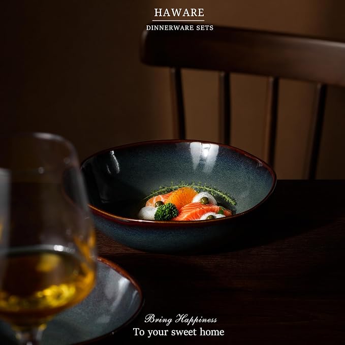 HaWare Cereal Bowls, 26oz Stoneware Serving Bowls Set of 4, - Image 7