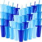 Skylety 36 Pcs Dusty Blue Plastic Cups by Skylety
